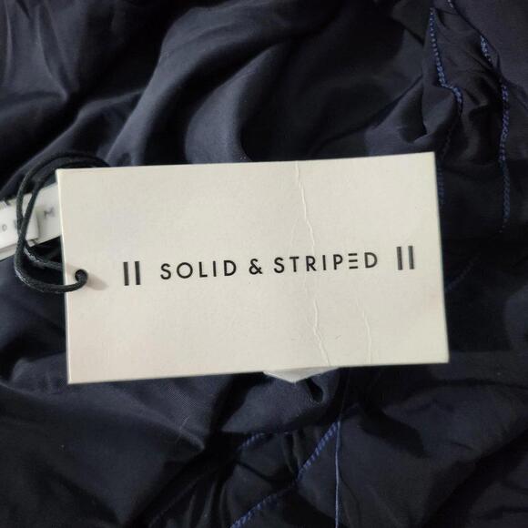 2/$50 Solid & Striped Blue One-Piece Swimsuit Size M | Classic Beachwear - Picture 4 of 6